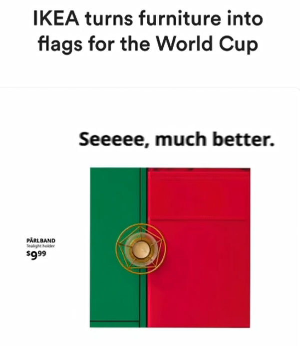 Ikea’s marketing football move