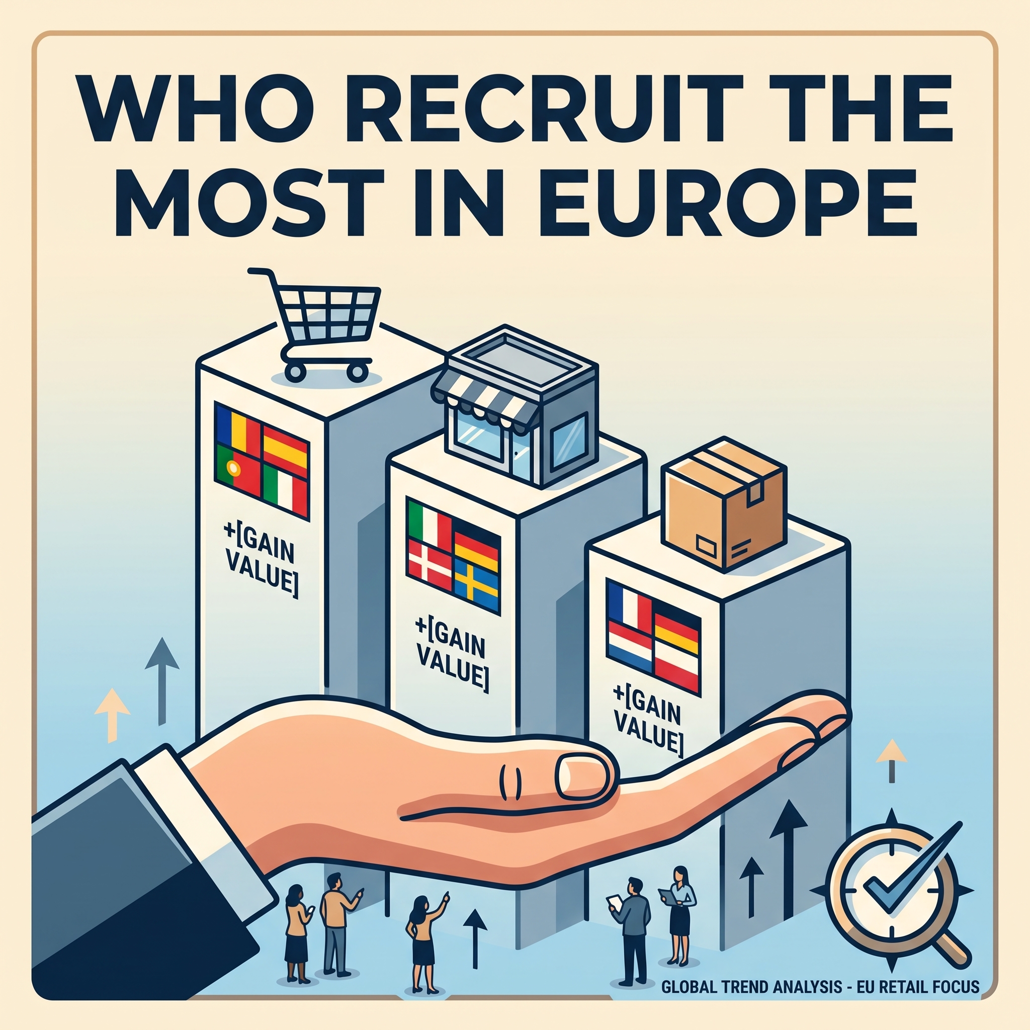 EU5 FMCG retail penetration 2026 chart showing Action and Lidl leading shopper recruitment across top 20 banners.