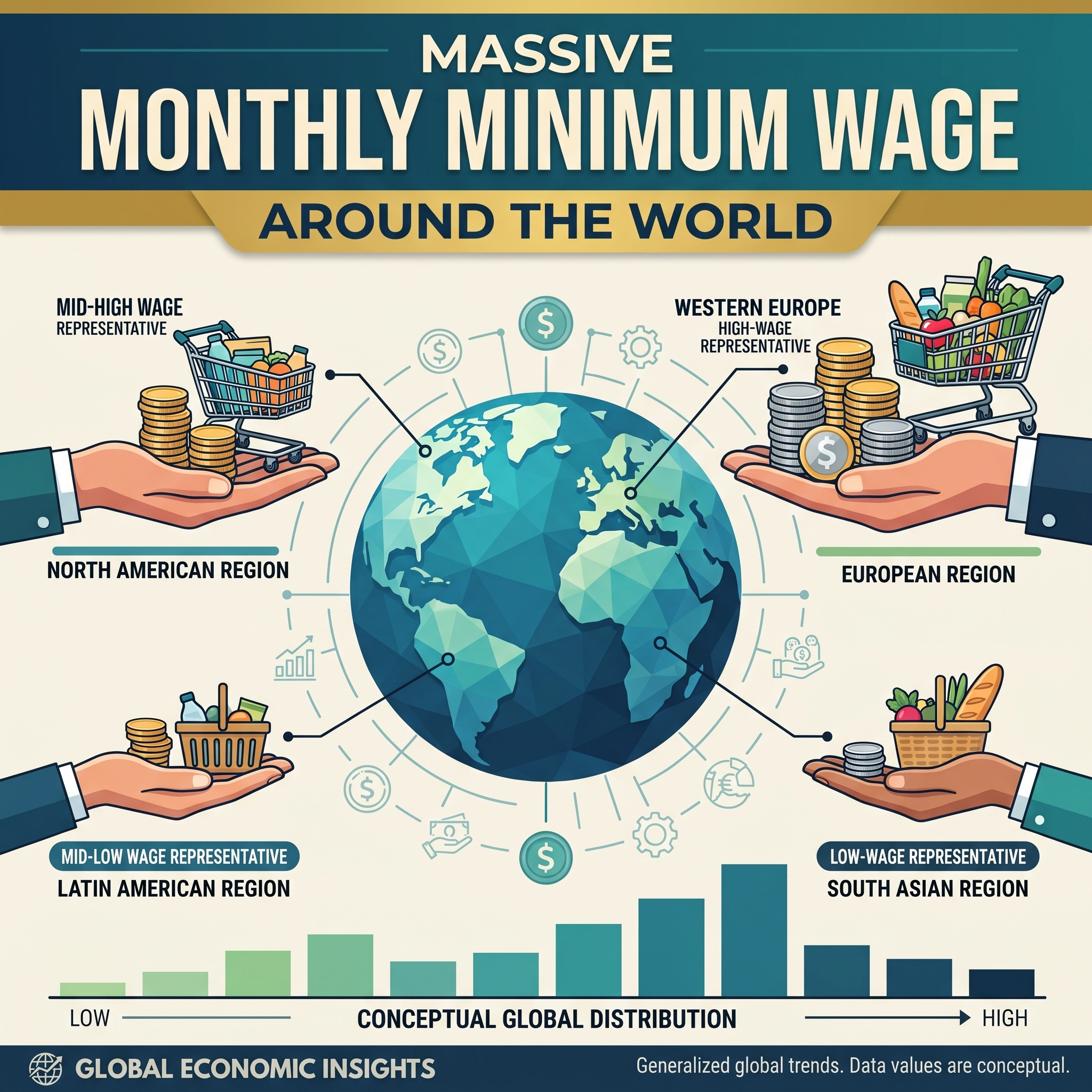 Global retail PPP wage trends 2026 benchmarking purchasing power across Poland at $2,100 and US at $1,300.
